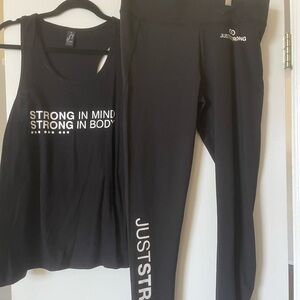 Just Strong Women's Black Activewear Set